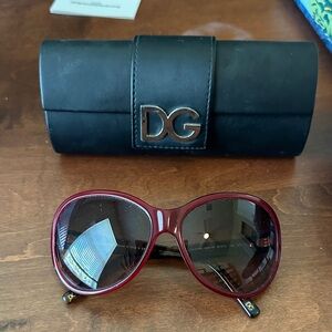 Dolce & Gabbana Burgundy Sunglasses